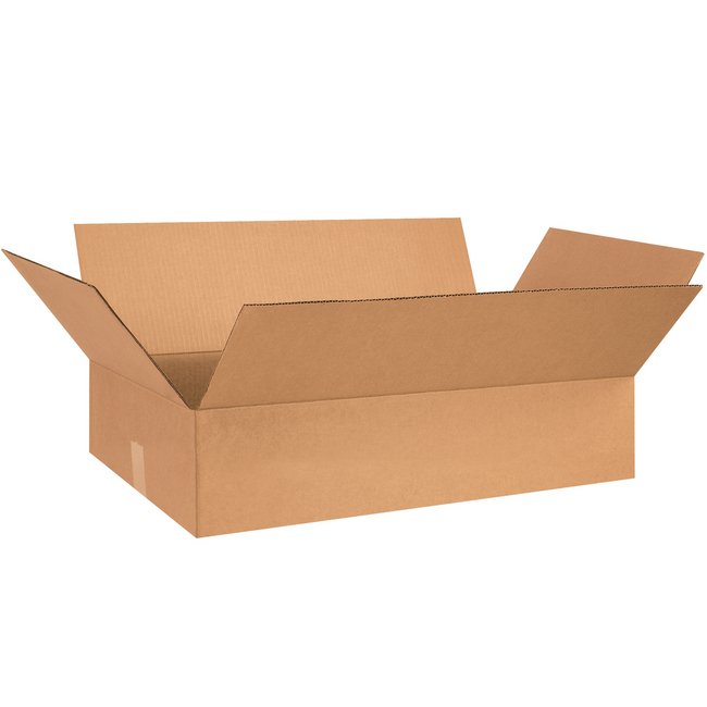 Alpha Packaging 28x18x6 Kraft Flat Corrugated Box Bundle (20-Pack) - Image 1
