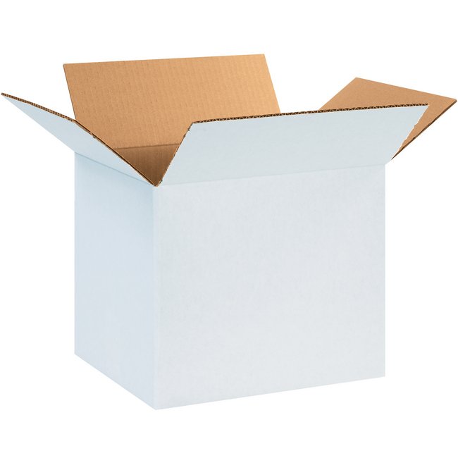 Alpha Pack 12x10x10 Corrugated Box - ECT-32 Single Wall, White (25 Pack) - Image 1