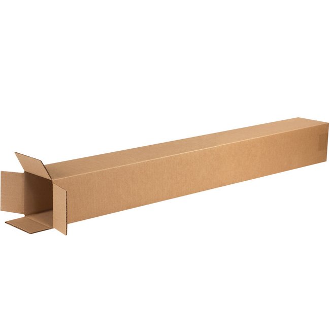 Alpha Tall Corrugated Box - 4x4x38 inches - Image 1
