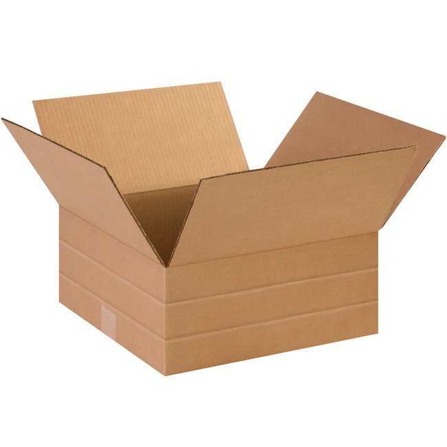 Adjustable Multi-Depth 14x14x6 Corrugated Box - Image 1