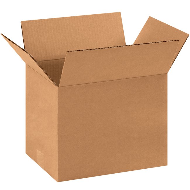 Alpha Corrugated Box, 11-3/4 x 8-3/4 x 8-3/4 in, Pack of 25, ECT-32 Kraft - Image 1