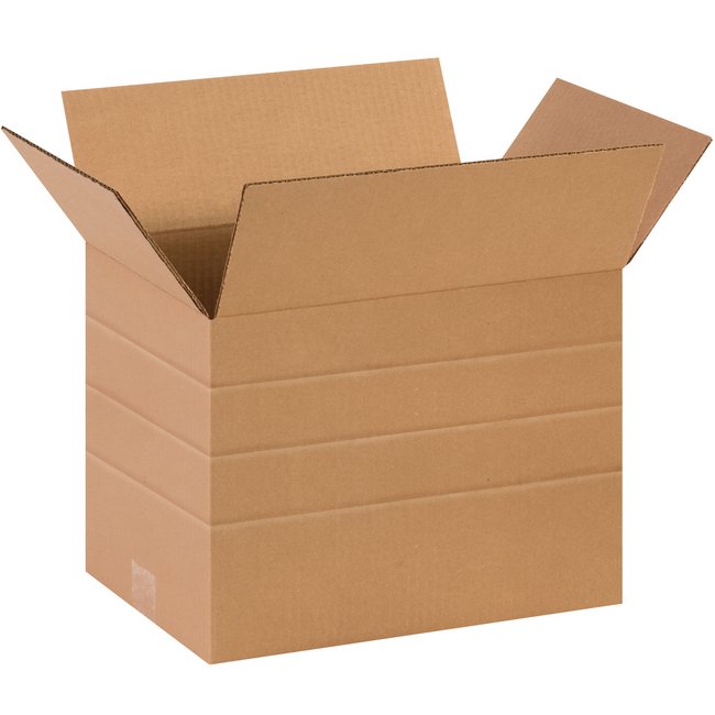 Adjustable Multi-Depth Corrugated Box 14x10x10 - Pack of 25 - Image 1