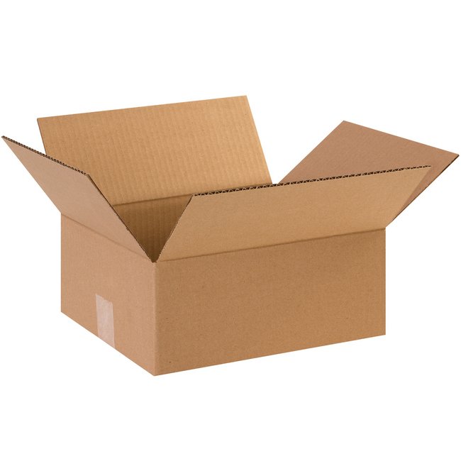12x10x5 Flat Corrugated Box (25-Pack) - Image 1