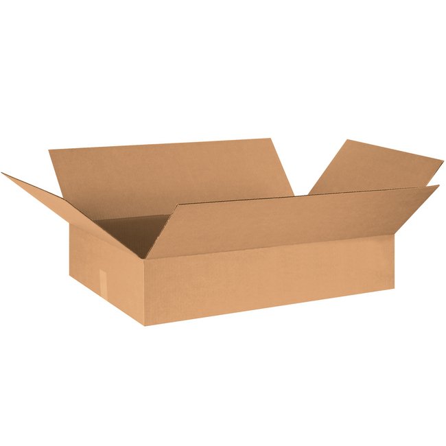 30x20x6 Flat Corrugated Box, ECT-32 Kraft, Bundle of 15 - Image 1