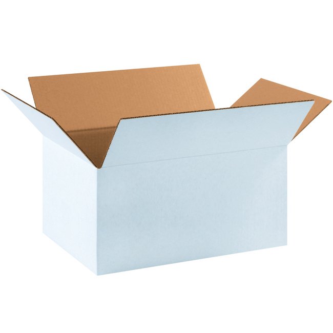 Alpha Packaging, Inc. 17-1/4x11-1/4x8 White Corrugated Box (25-Pack) - Image 1
