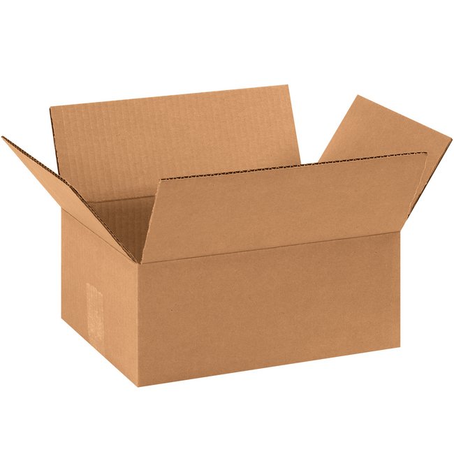 11x8x4 Flat Corrugated Box - ECT-32 Kraft, Bundle of 25 - Image 1