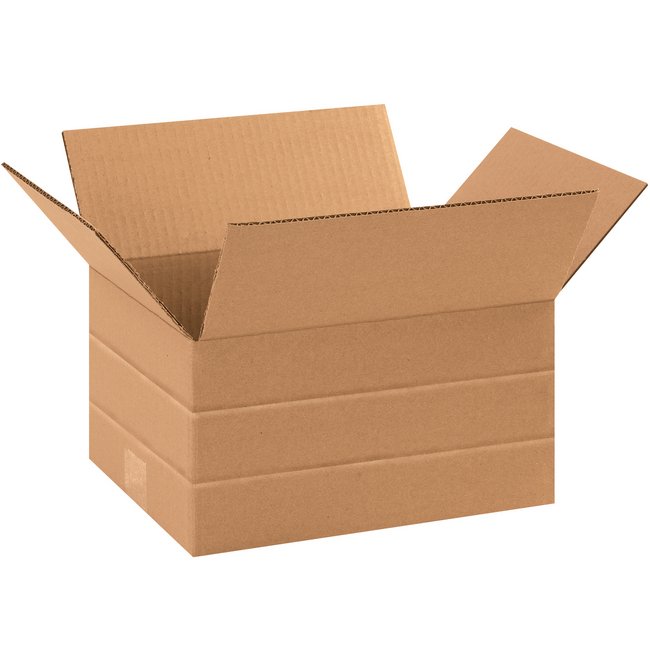 10x8x6 Multi-Depth Corrugated Box - ECT-32 Kraft, Pack of 25 - Image 1