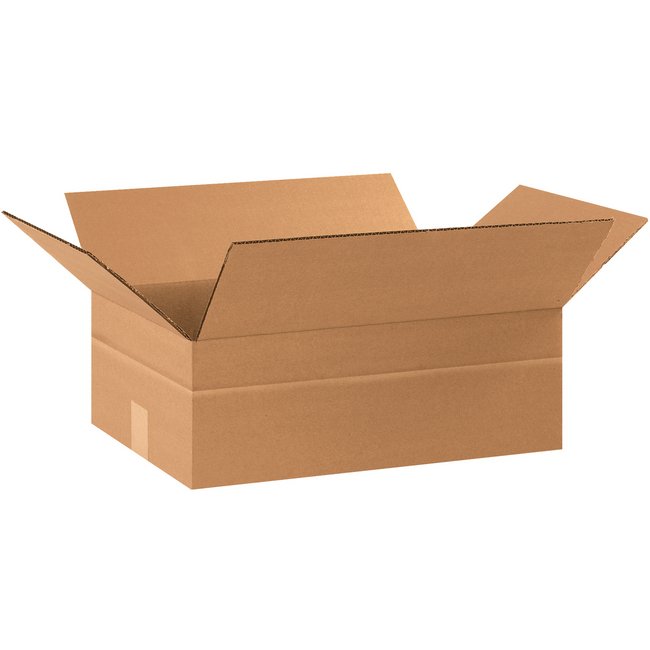 Adjustable Multi-Depth Corrugated Box - 17.25 x 11.25 x 6 in - Image 1
