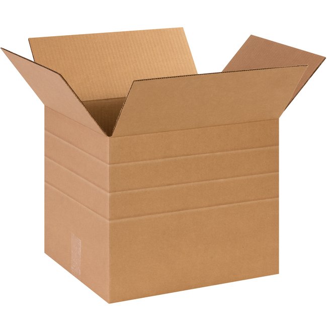 Multi-Depth 14x12x12 Corrugated Box Bundle (25-Pack) - Image 1