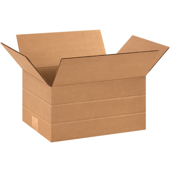 Multi-Depth 12x9x6 Corrugated Box Bundle (25-Pack) - ECT-32 Kraft - Image 1