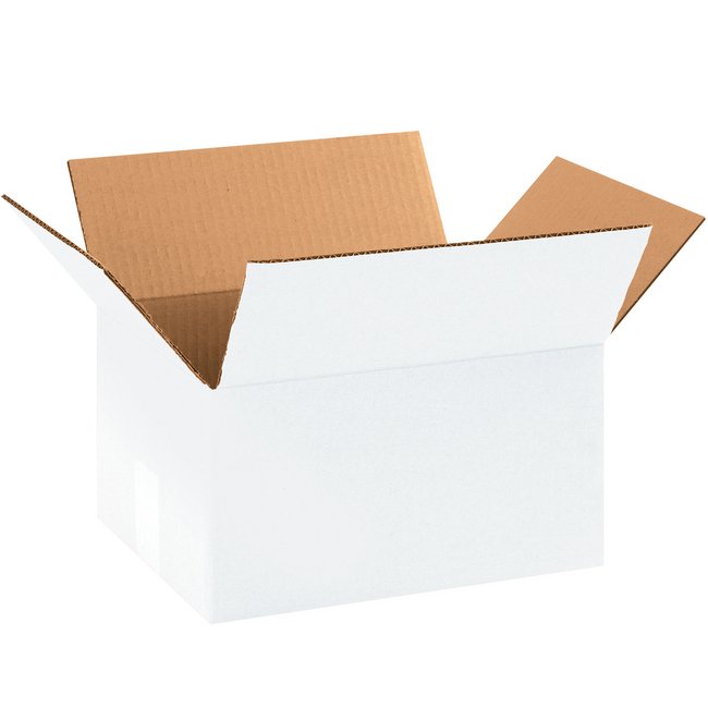 11-1/4 x 8-3/4 x 6 Inch White Corrugated Box Bundle (25 Pack) - Image 1