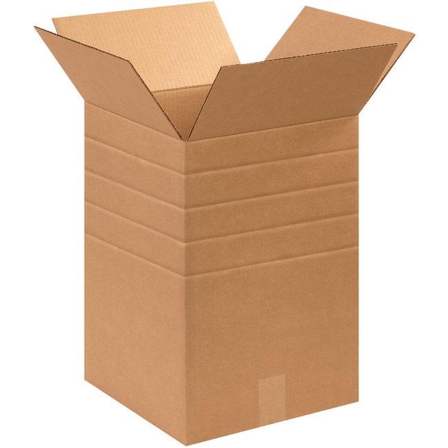 Multi-Depth 12x12x18 Corrugated Box - Image 1