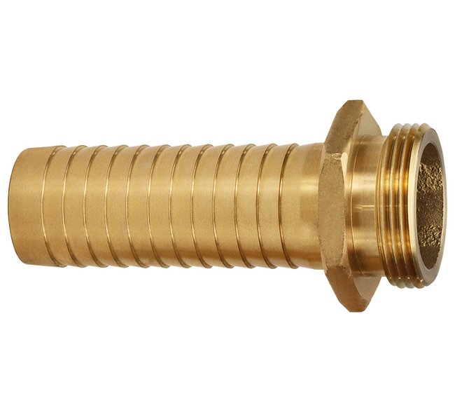 Brass Long Shank Male Hose Nipple - 1/2 x 3/4 Inch - Image 1