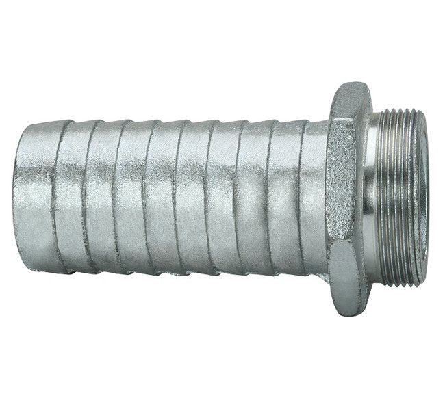 3/4" Zinc Plated Steel Hex Swivel Long Shank Male Hose Nipple - Image 1