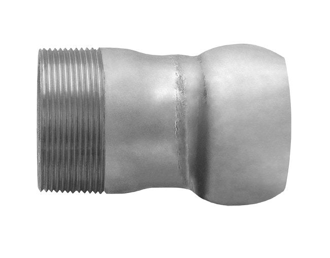 6" Zinc Plated Steel Male Threaded Bauer Type Coupling - Image 1