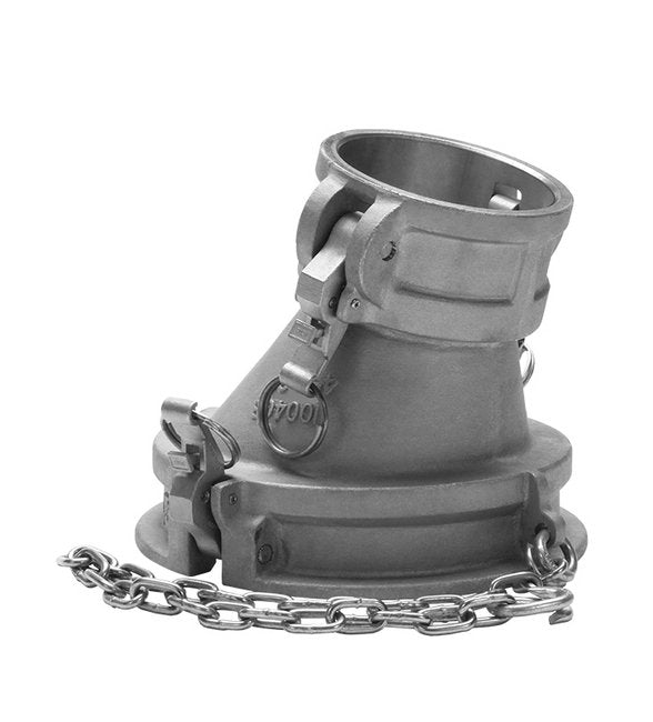 4 x 3 Inch Aluminum Gravity Drop Coupler with Stainless Steel Handles - Image 1