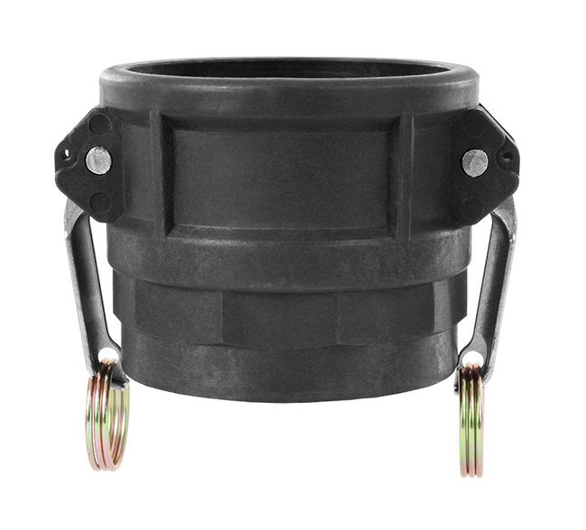 1 1/2" Polypropylene Type D Female Coupler x Female NPT Cam and Groove Coupling - Image 1