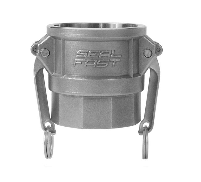 Seal Fast 1 1/4" 304 Stainless Steel Type D Female Coupler x Female NPT Cam & Groove - Image 1