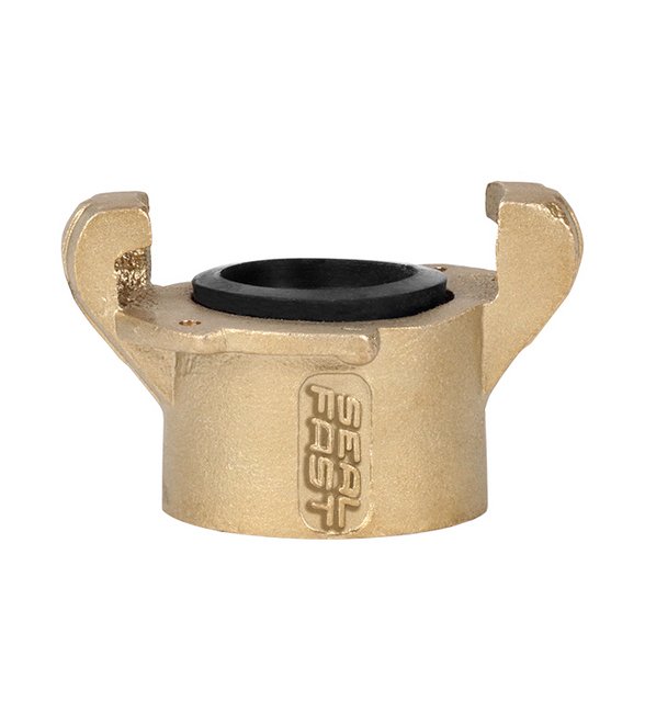 Seal Fast 1 1/2 in Brass Hose End with Crowfoot - Image 1