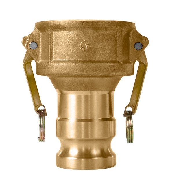 Brass Type DA Cam and Groove Coupler x Male Adapter, 3x4 in Reducing Coupling - Image 1