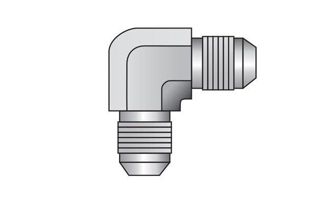 Carbon Steel 37 Flare to Pipe 90 Degree JIC Male Elbow - Image 1