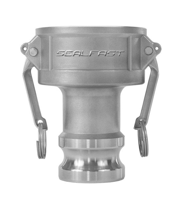316 Stainless Steel Type DA Reducing Coupler x Male Adapter Cam Groove Coupling - 4x6in - Image 1