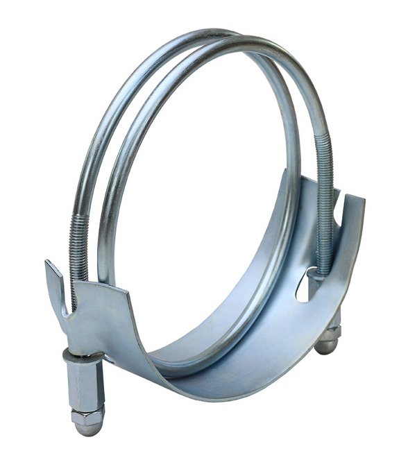 2-1/2" Zinc Plated Steel Spiral Hose Clamps - Image 1