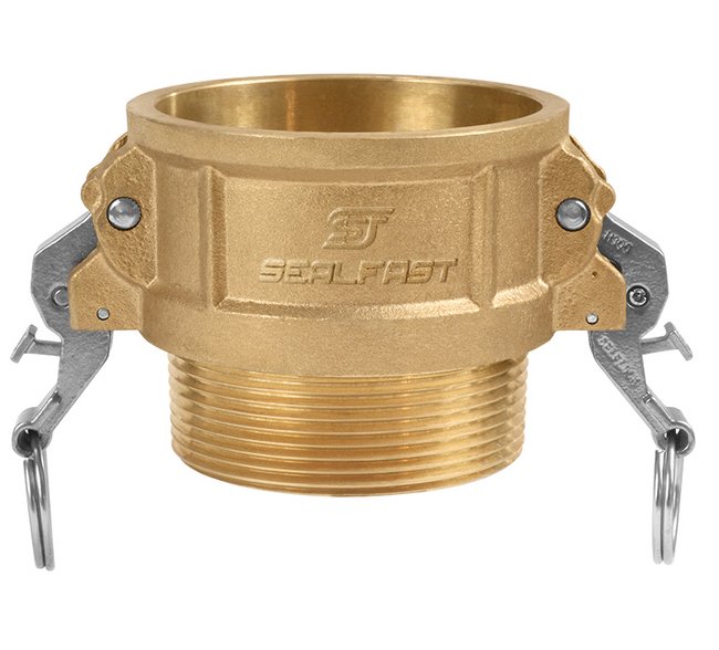 1" Brass Type B Female Coupler x Male NPT Cam & Groove Coupling - Image 1