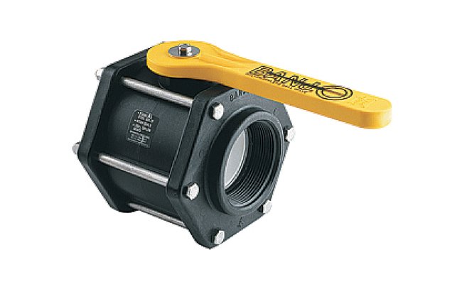 Banjo Polypropylene 1 Inch Four Bolt Ball Valve - Image 1