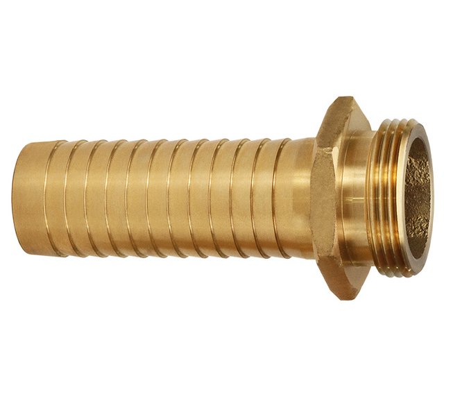 Brass Long Shank Male Hose Nipple, 2x2 in - Image 1