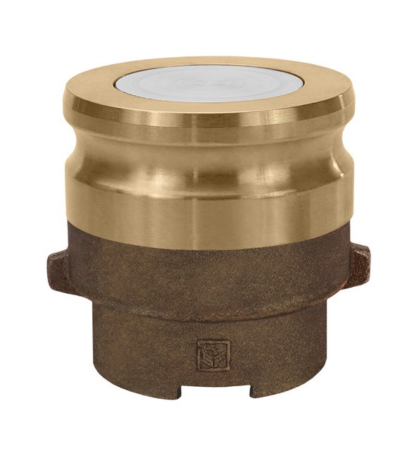 Brass Dual Point Poppet Adapter Fitting, 4x3 in, Female Thread - Image 1