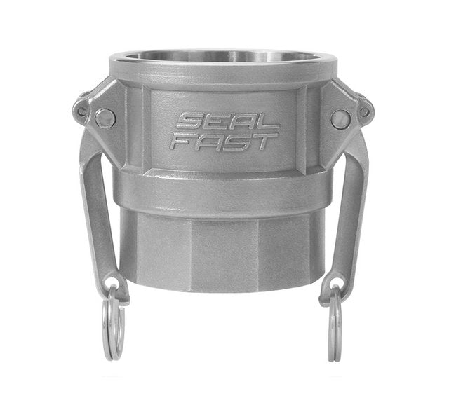 316 Stainless Steel Type D Female Coupler x Female NPT Cam and Groove - 1.5 in - Image 1