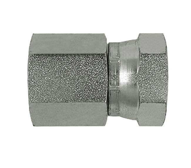 Carbon Steel Female x Female Swivel Pipe Union - 1/2 in NPTF, 3/8 in NPSM - Image 1
