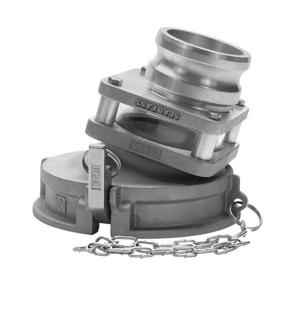 Seal Fast 3-Inch Aluminum Gravity Drop Male Off-set Adapter Coupling - Image 2