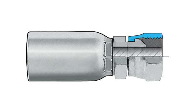 NPSM Female Swivel Coupling, 1/4"-18 Thread Size, Plated Steel - HY Series - Image 1