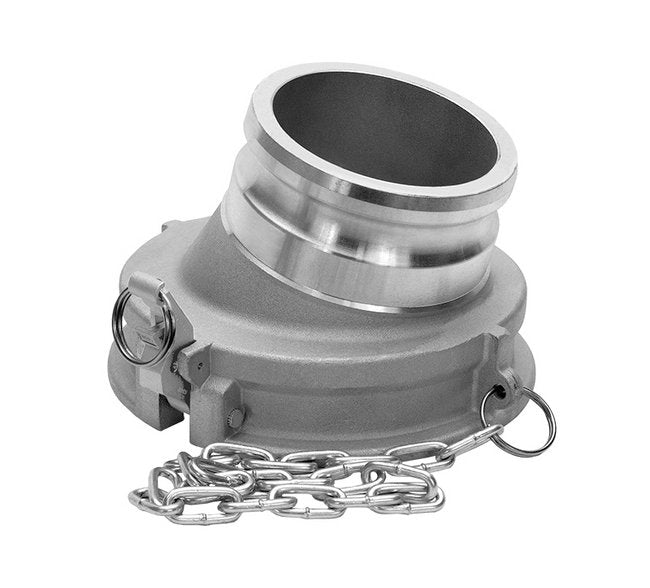 4x4 Aluminum Type GA Gravity Drop Adapter Cam & Groove Coupling with SS Handles - Image 1