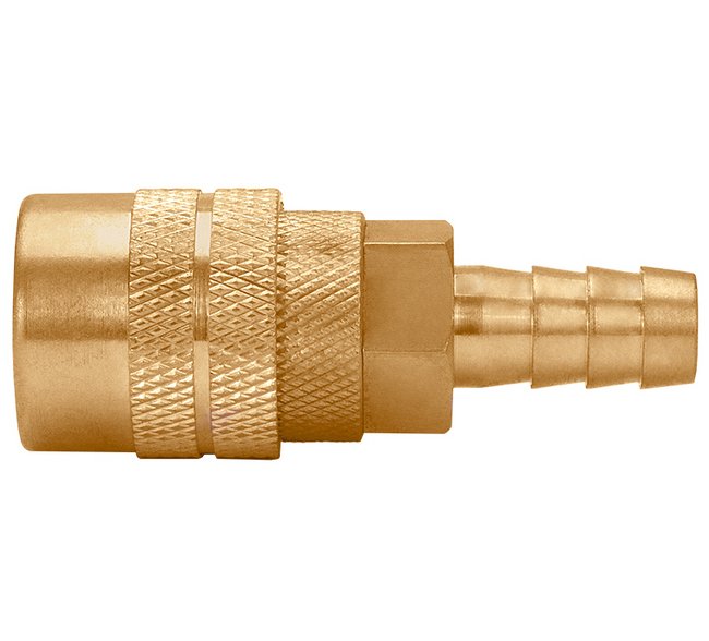 Brass 1/4 Inch Industrial Interchange Quick Connect Socket - 2.70in Length - Image 1