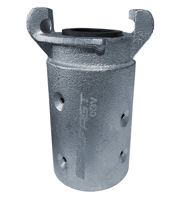 Seal Fast 1 1/4 Inch Zinc Plated Iron Hose End with Crowfoot - Image 1