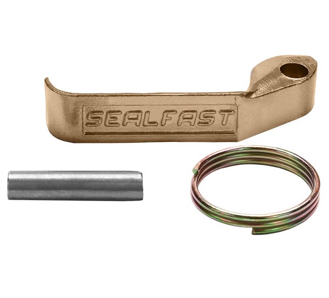 1/2 Inch Brass Replacement Handle Kit with Ring and Pin - Image 1