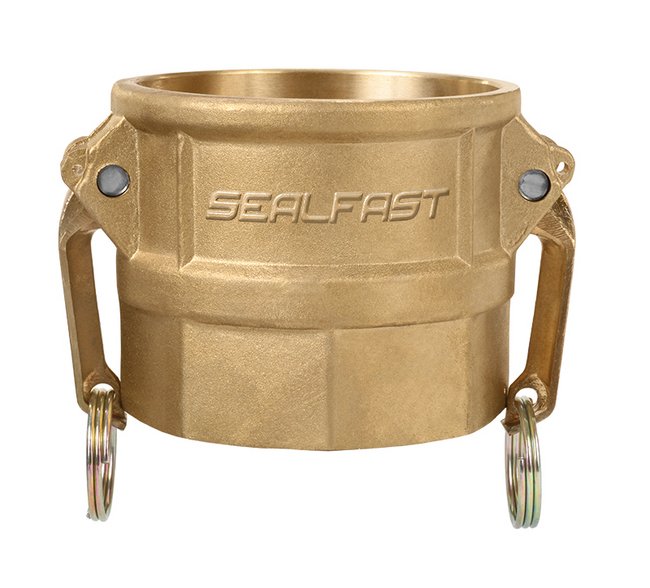 Seal Fast Brass Type D Female Coupler x Female NPT Cam and Groove Coupling (1/2 x 3/4 in) - Image 1