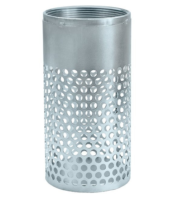 Seal Fast 4 Inch Zinc Plated Steel Round Hole Long Strainer - Image 1