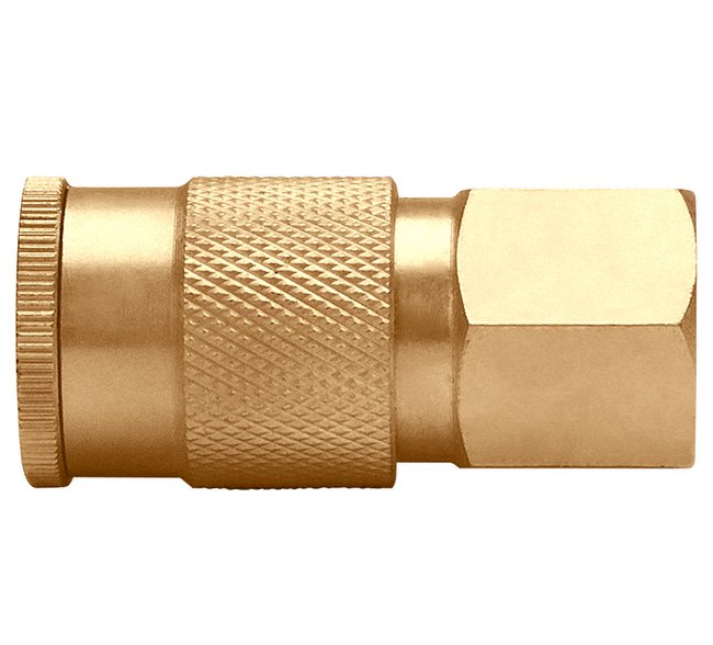 Seal Fast Brass 1/4 Inch Industrial Interchange Quick Connect Socket - Image 1