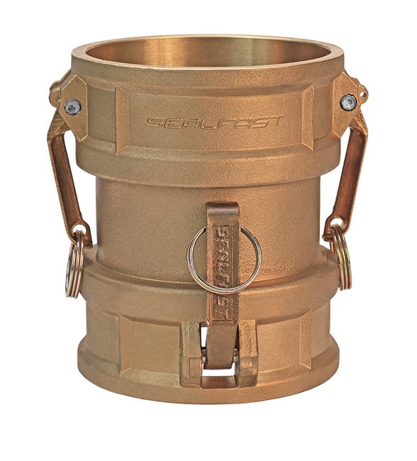 Seal Fast Brass Type DD 4" Female x Female Spool Coupler Cam and Groove Coupling - Image 1