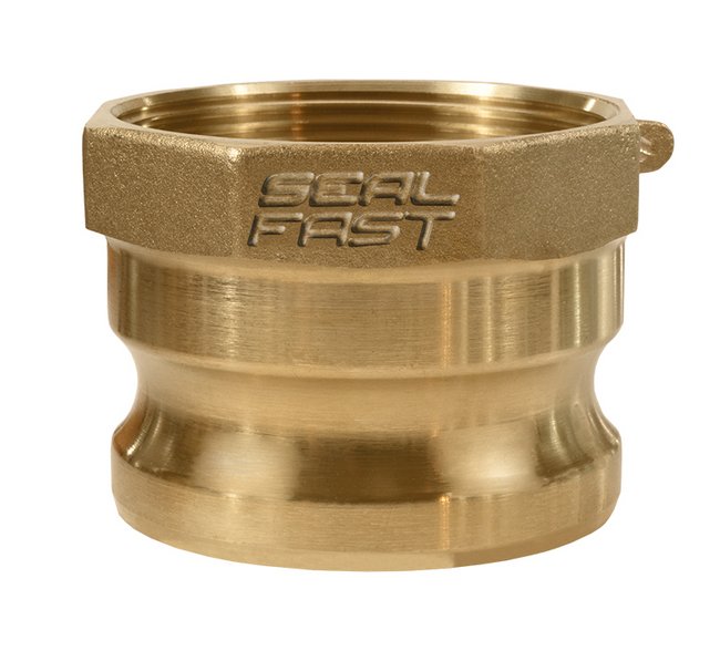 Brass Type A Female NPT x Male Adapter Cam and Groove Coupling, 1/2 x 3/4 in - Image 1