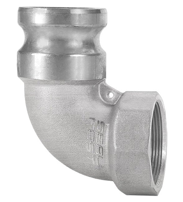 3 Inch Aluminum Type A 90 Degree Elbow Cam and Groove Coupling - Image 1