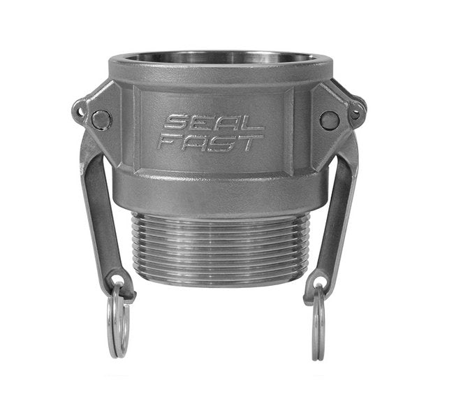 304 Stainless Steel 1" Female NPT x Male NPT Cam & Groove Coupling - Image 1