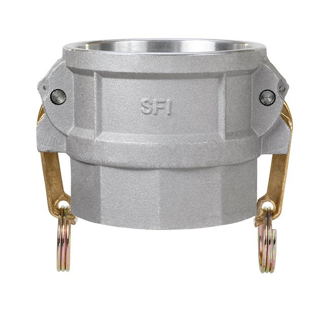 8 Inch Aluminum Type D Female Coupler x Female NPT Cam and Groove Coupling - Image 1