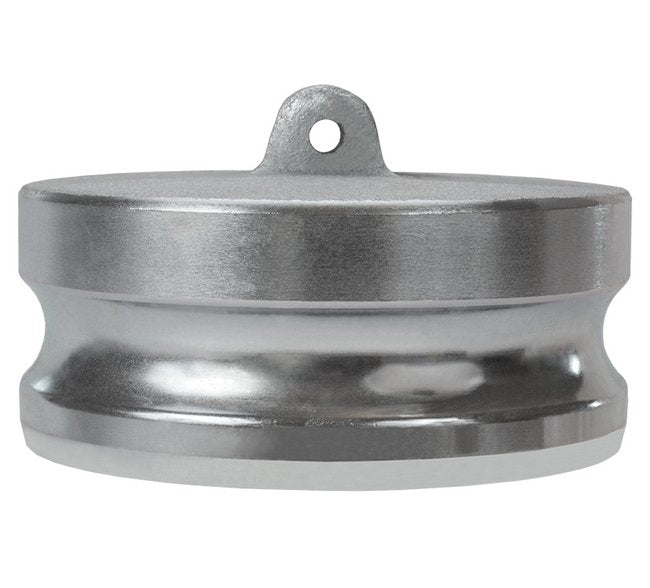 5 Inch Plated Iron Type DP Dust Plug Adapter for Cam and Groove Couplings - Image 1