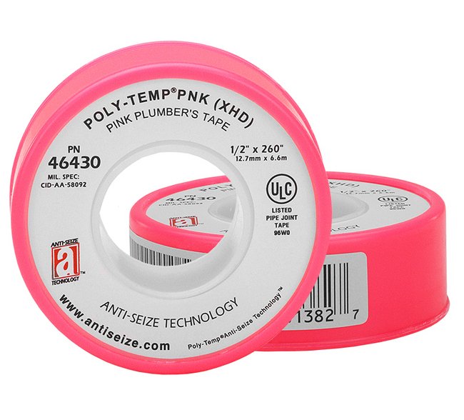 Premium Pink PTFE Thread Seal Tape - 1/2" x 260" - Image 1