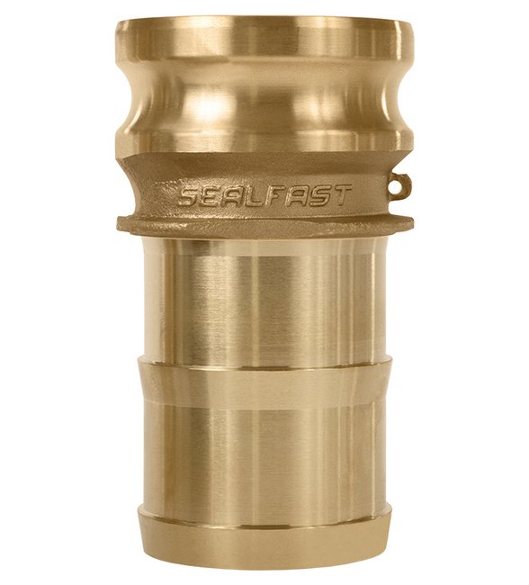 Brass Type E Male Adapter x Shank Cam and Groove Coupling - 1/2 x 3/4 in - Image 1